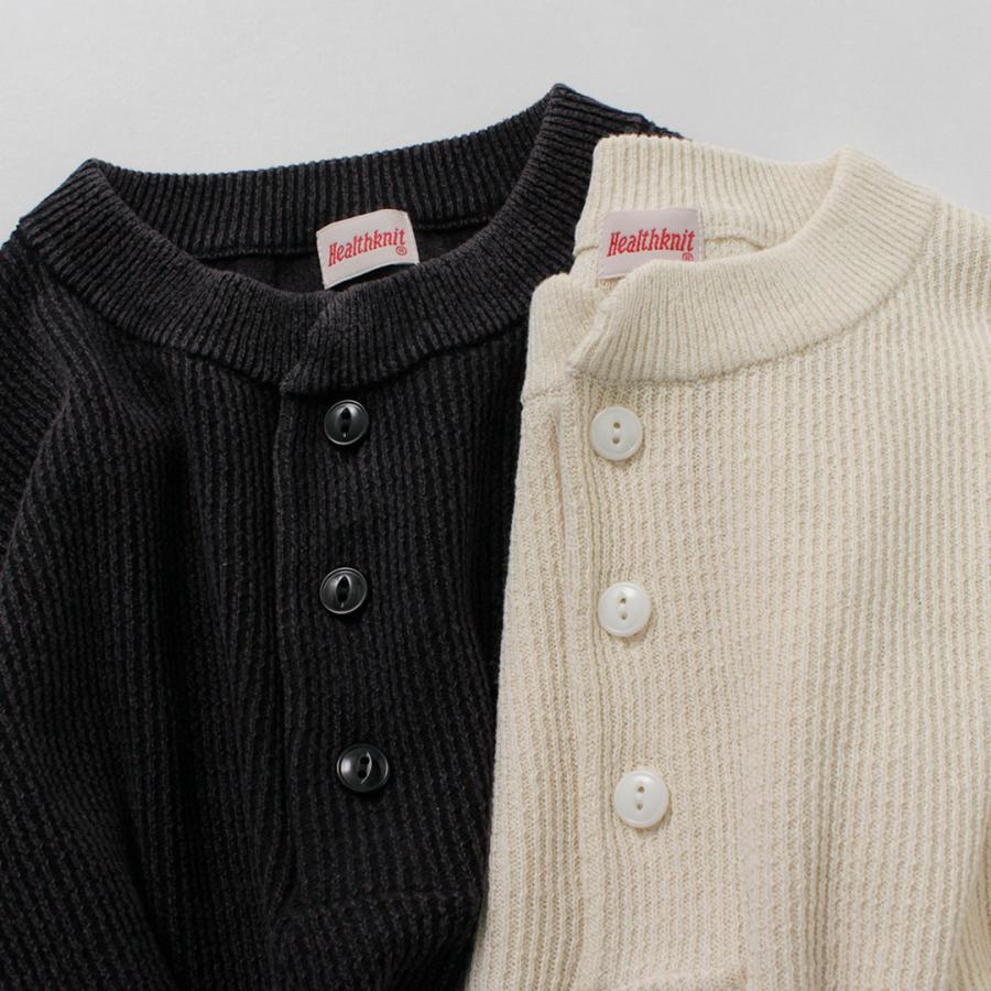 HEALTHKNIT（ヘルスニット） ヘンリーネック ショートスリーブ ニット Tシャツ / サマーニット メンズ 半袖 コットン 綿 | Healthknit | 07