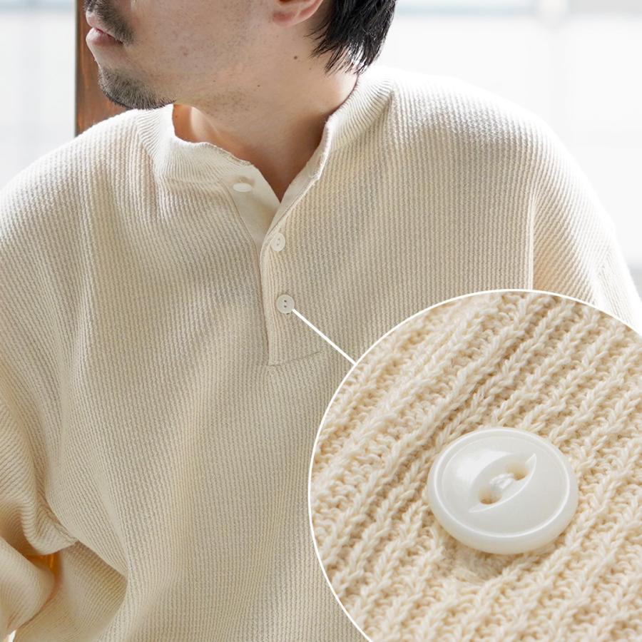 HEALTHKNIT（ヘルスニット） ヘンリーネック ショートスリーブ ニット Tシャツ / サマーニット メンズ 半袖 コットン 綿 | Healthknit | 10