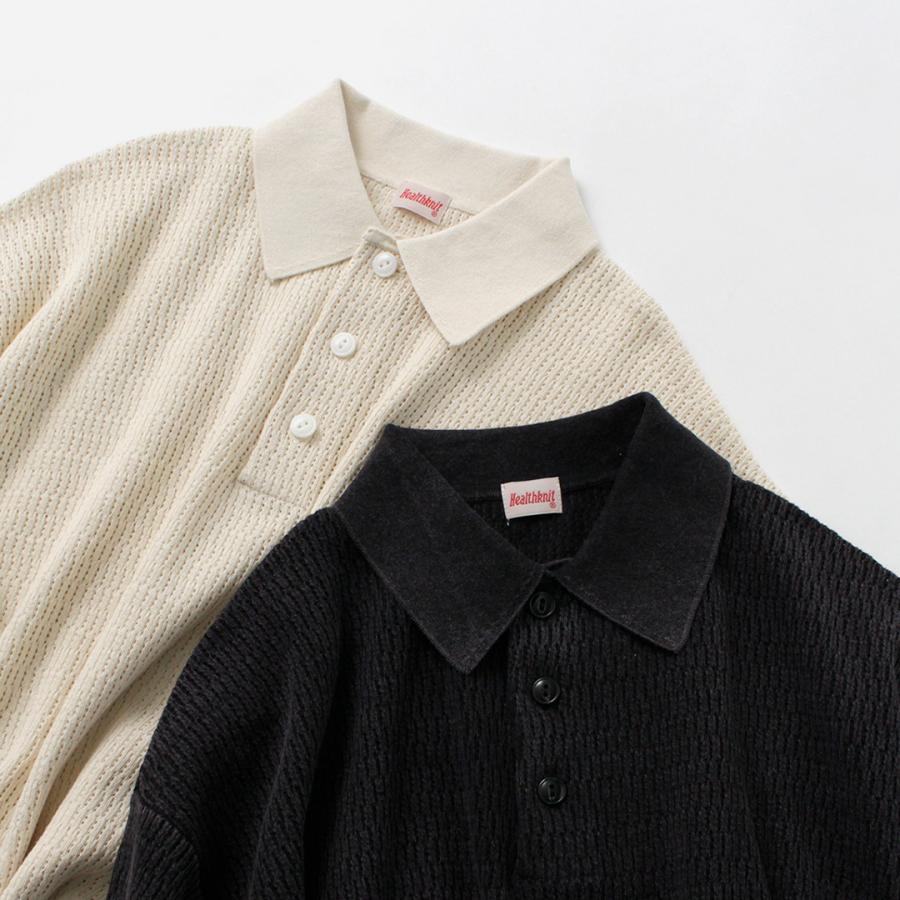 HEALTHKNIT（ヘルスニット） ポロカラー ショートスリーブ ニット カットソー / ポロシャツ 半袖 サマーニット メンズ コットン | Healthknit | 07
