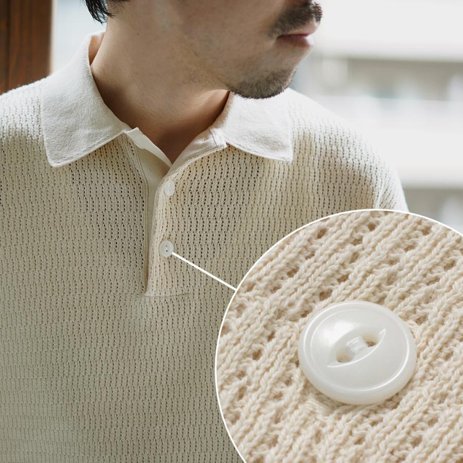 HEALTHKNIT（ヘルスニット） ポロカラー ショートスリーブ ニット カットソー / ポロシャツ 半袖 サマーニット メンズ コットン | Healthknit | 10