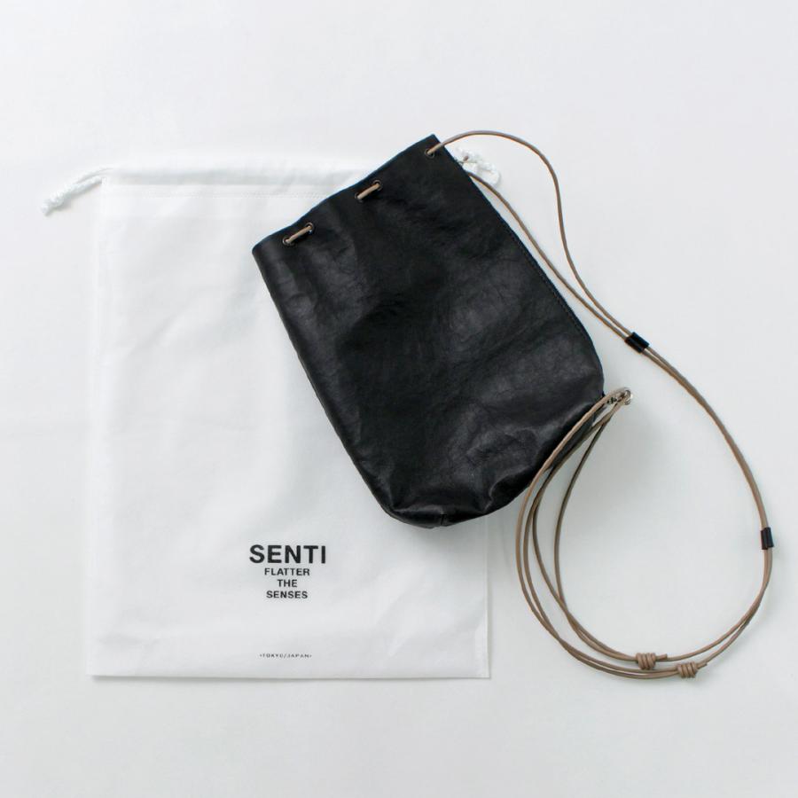 SENTI（センティ） ダイニーマレザー ドローストリング バッグ L 