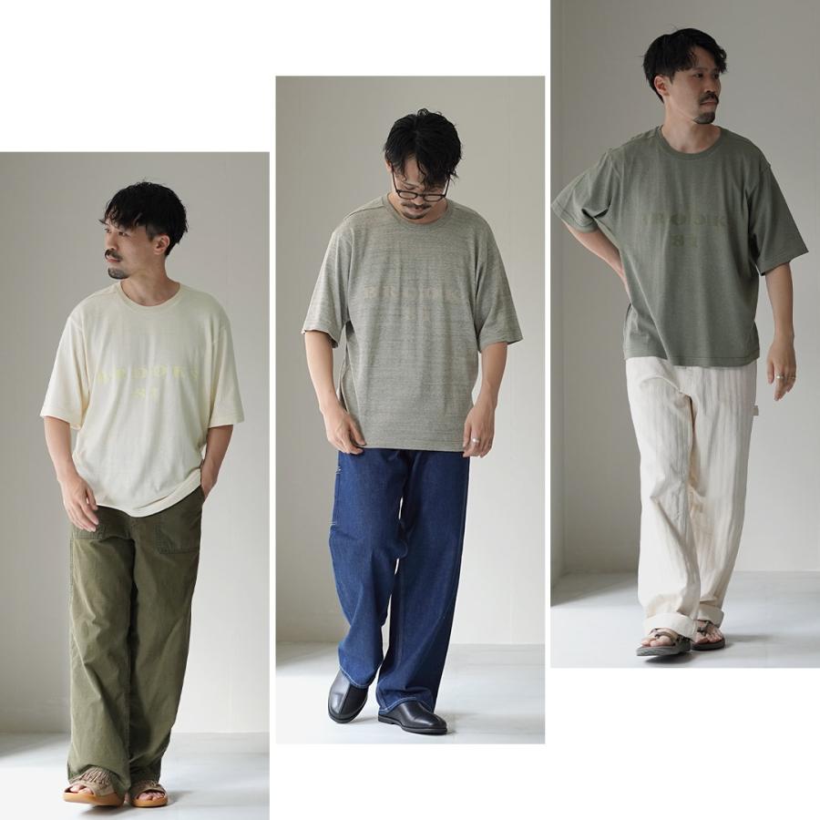 UNDYED（アンダイド） 無染色オーガニックコットン 18GG ニットソー BROOKS81 / メンズ Tシャツ 半袖 綿 | UNDYED | 16