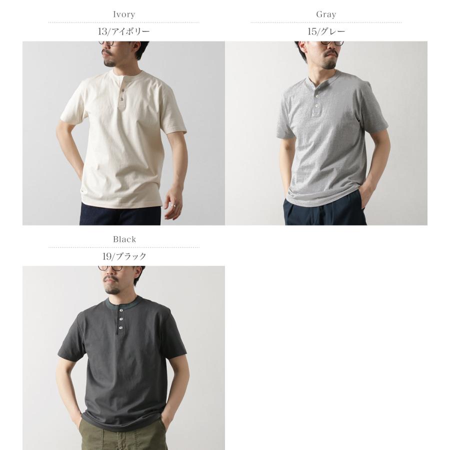 BARNS（バーンズ） 小寸編み ヘンリーネック 半袖 Tシャツ SP ボタンワークス / メンズ コットン | BARNS OUTFITTERS | 04