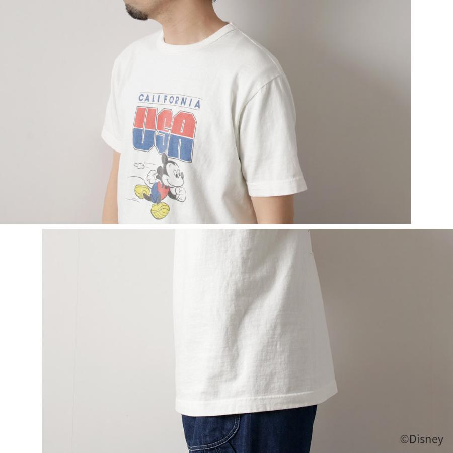 BARNS（バーンズ） 吊り編み ミッキー Tシャツ USA CALIFORNIA / 半袖 プリント メンズ 日本製 TSURI-AMI MICKEY TEE | BARNS OUTFITTERS | 12
