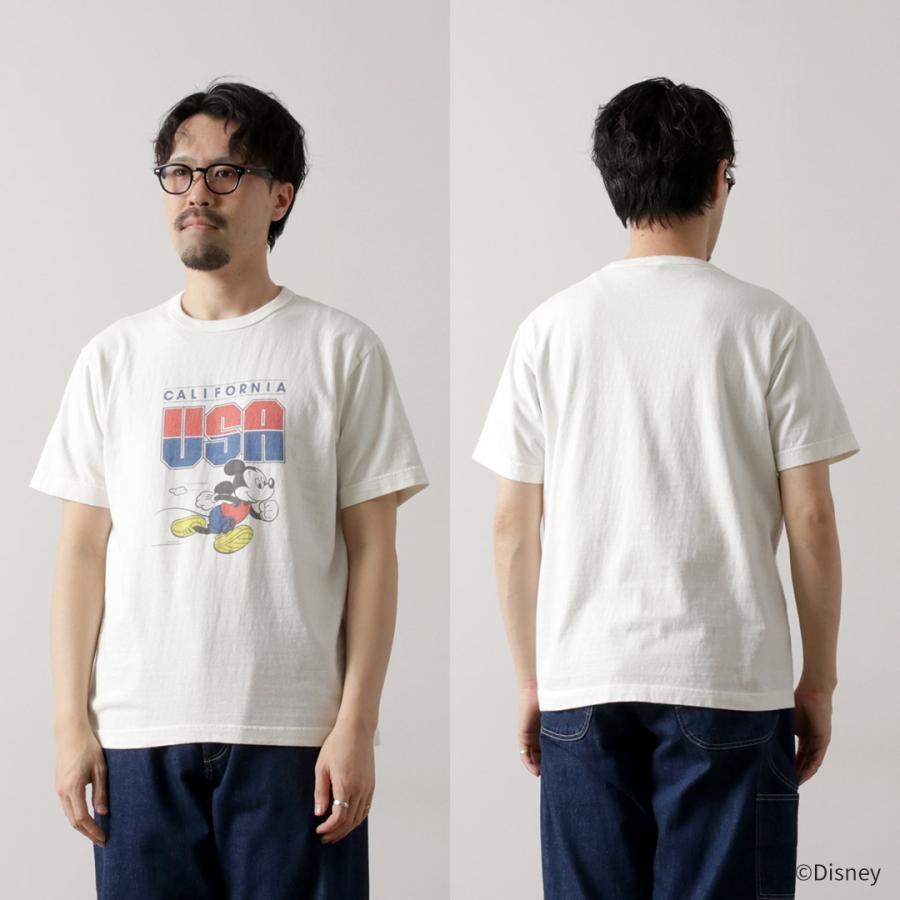 BARNS（バーンズ） 吊り編み ミッキー Tシャツ USA CALIFORNIA / 半袖 プリント メンズ 日本製 TSURI-AMI MICKEY TEE | BARNS OUTFITTERS | 13