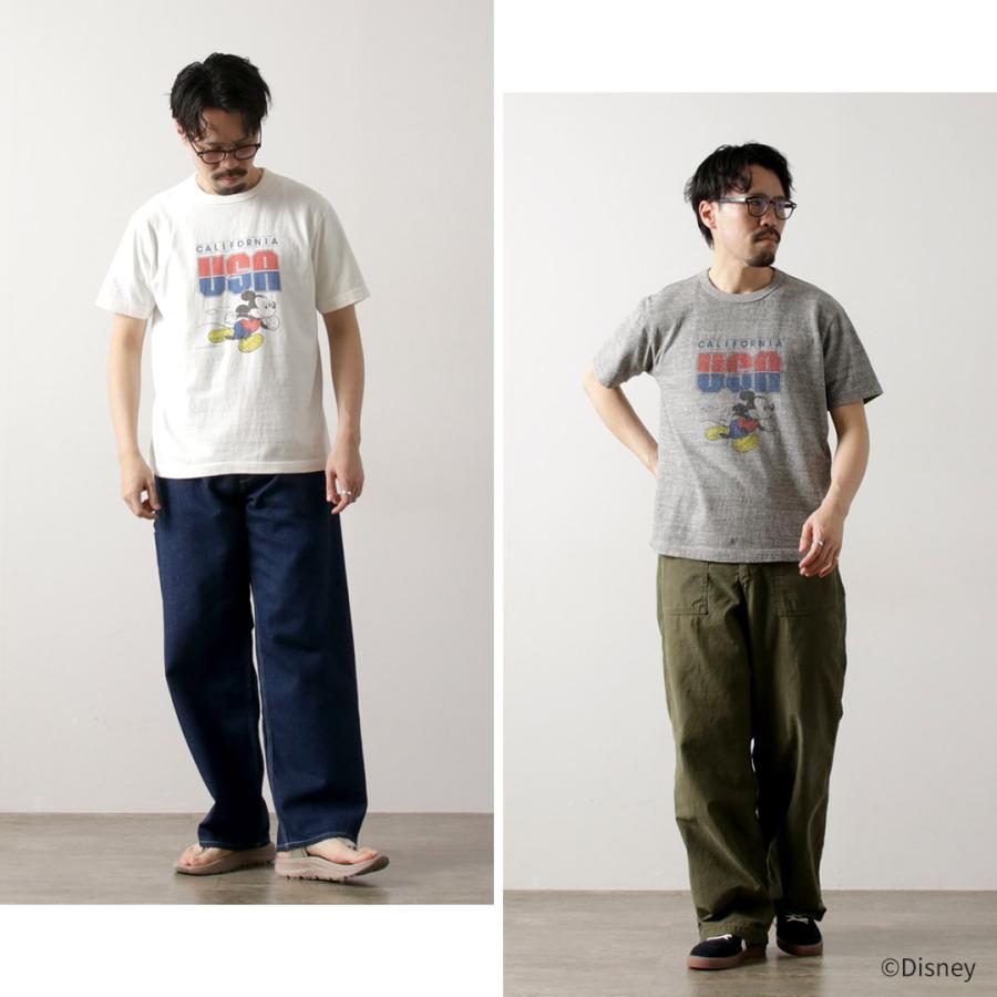 BARNS（バーンズ） 吊り編み ミッキー Tシャツ USA CALIFORNIA / 半袖 プリント メンズ 日本製 TSURI-AMI MICKEY TEE | BARNS OUTFITTERS | 14