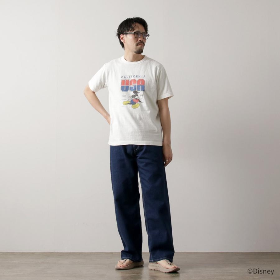 BARNS（バーンズ） 吊り編み ミッキー Tシャツ USA CALIFORNIA / 半袖 プリント メンズ 日本製 TSURI-AMI MICKEY TEE | BARNS OUTFITTERS | 05