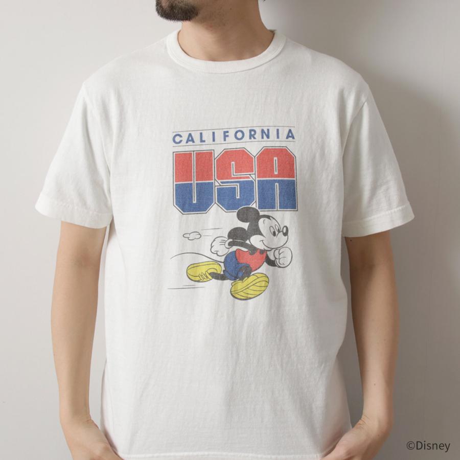 BARNS（バーンズ） 吊り編み ミッキー Tシャツ USA CALIFORNIA / 半袖 プリント メンズ 日本製 TSURI-AMI MICKEY TEE | BARNS OUTFITTERS | 06