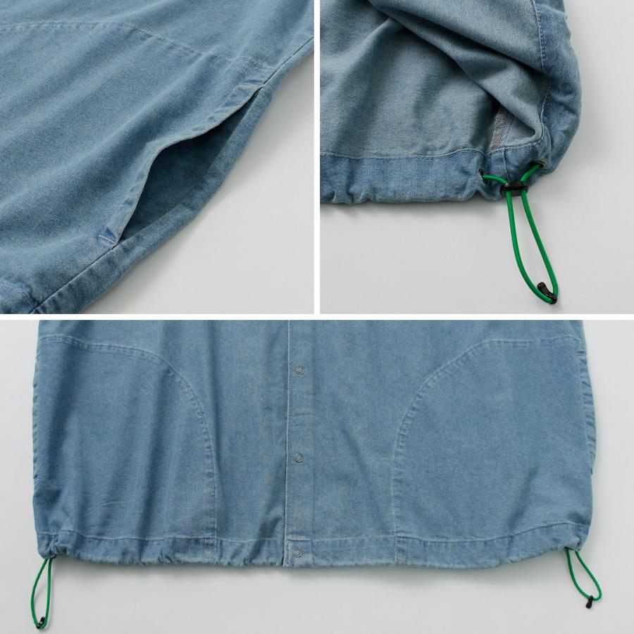 KELEN（ケレン）FAUNA バルーンデニムシャツ / メンズ 半袖 無地 バンドカラー デニム 接触冷感 DENIM BALOON DENIM SHIRT | Kelen | 17