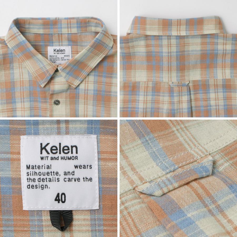 KELEN（ケレン） BRIAR ショートスリーブ シャツ / メンズ 半袖 五分袖 無地 チェック レギュラーカラー 綿 コットン | Kelen | 16
