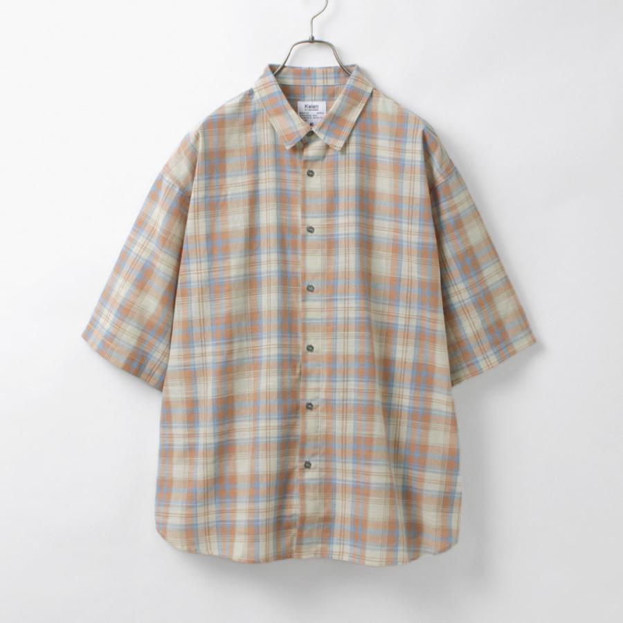 KELEN（ケレン） BRIAR ショートスリーブ シャツ / メンズ 半袖 五分袖 無地 チェック レギュラーカラー 綿 コットン | Kelen | 05