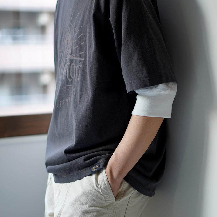 HEALTHKNIT（ヘルスニット） 別注 フラットシーマ ベーシックワッフル 7分袖Tシャツ / メンズ クルーネック Basic Waffle 3/4 Sleeve Tee | Healthknit | 14