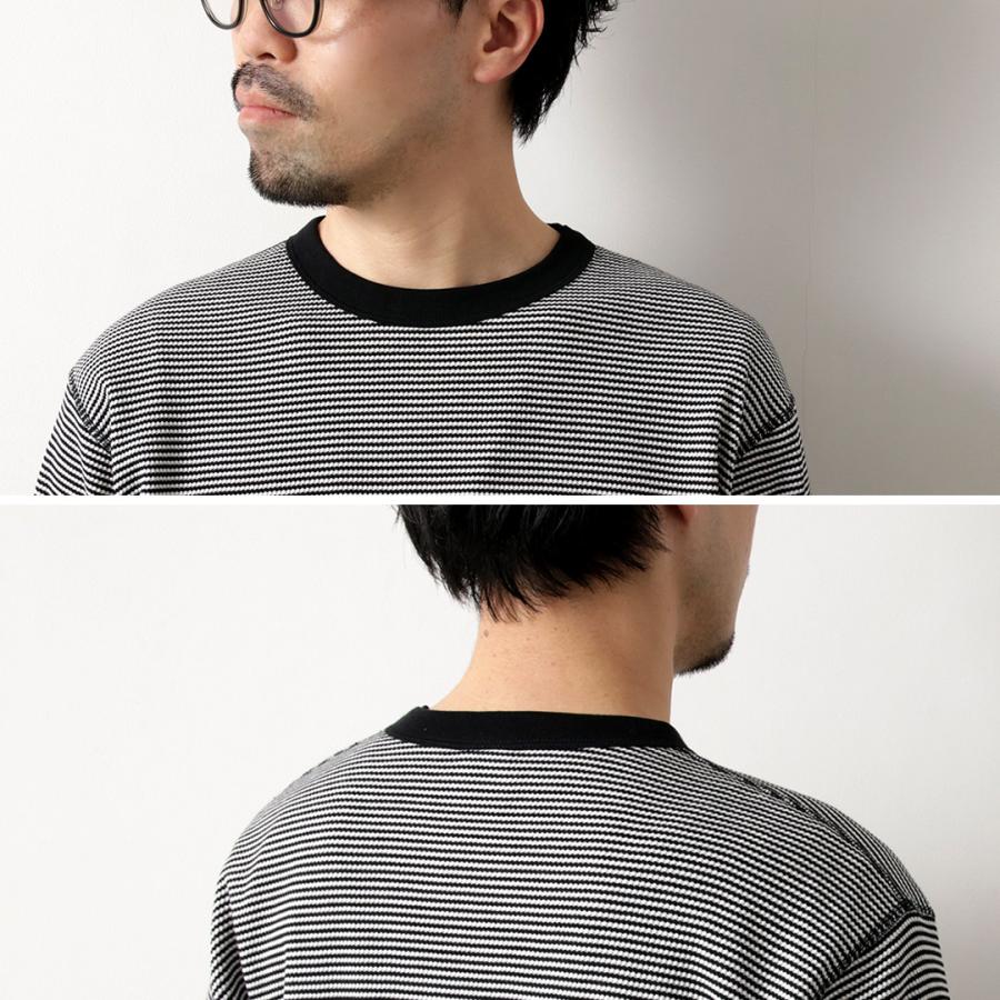 HEALTHKNIT（ヘルスニット） 別注 フラットシーマ ベーシックワッフル 7分袖Tシャツ / メンズ クルーネック Basic Waffle 3/4 Sleeve Tee | Healthknit | 12