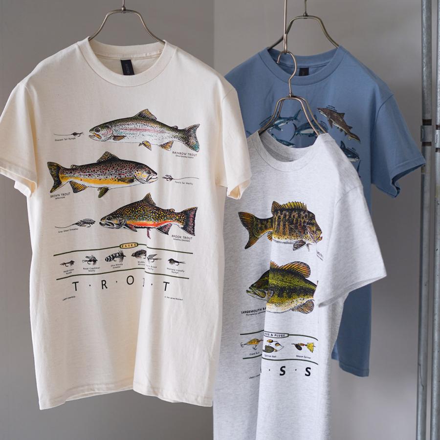 LIBERTY GRAPHICS（リバティ グラフィックス） フィッシュ プリント Tシャツ / カットソー 半袖 ユニセックス 魚 サメ トラウト | LIBERTY GRAPHICS | 05