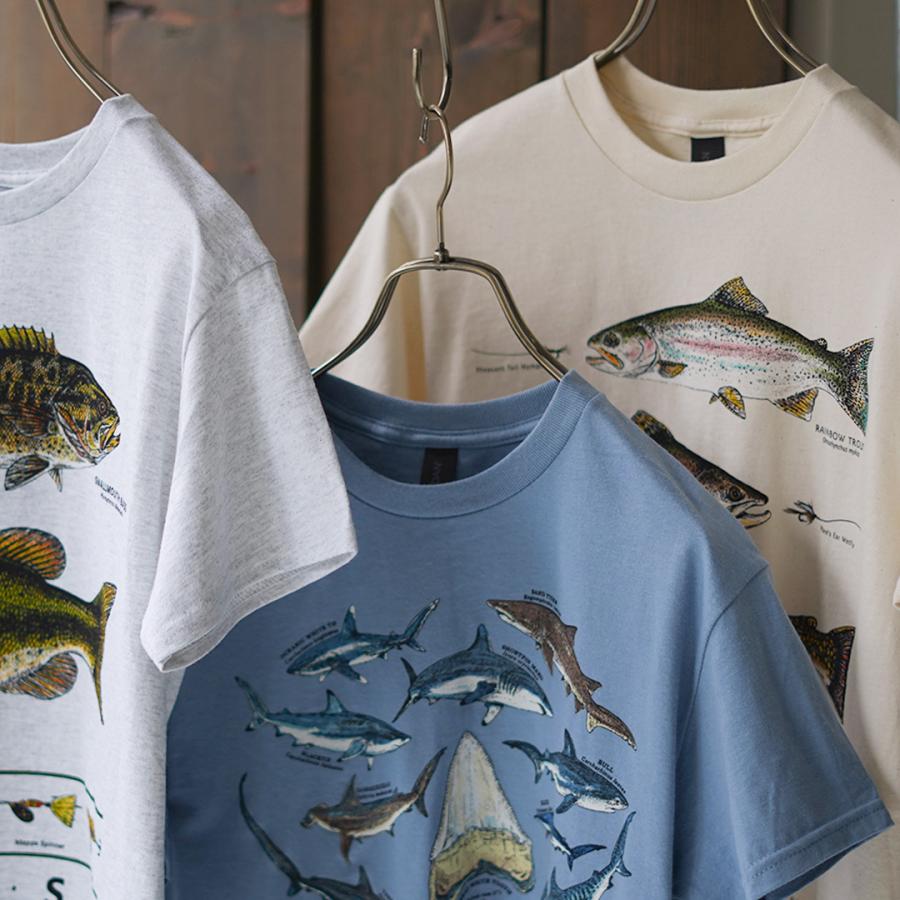 LIBERTY GRAPHICS（リバティ グラフィックス） フィッシュ プリント Tシャツ / カットソー 半袖 ユニセックス 魚 サメ トラウト | LIBERTY GRAPHICS | 08