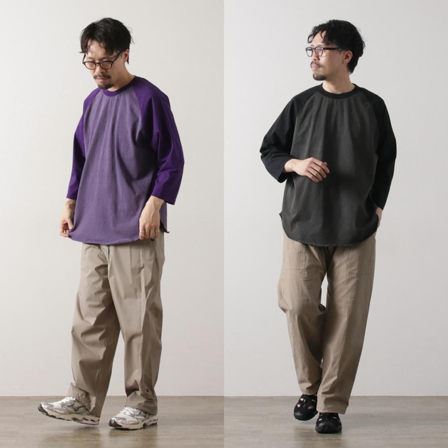 WALLA WALLA SPORT（ワラワラスポーツ） ピグメントダイ 2トーン ベースボール Tシャツ / メンズ 7分袖 カットソー 無地 綿 | WALLA WALLA SPORT | 13