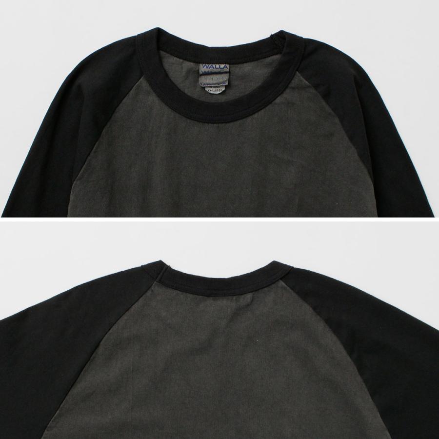 WALLA WALLA SPORT（ワラワラスポーツ） ピグメントダイ 2トーン ベースボール Tシャツ / メンズ 7分袖 カットソー 無地 綿 | WALLA WALLA SPORT | 14