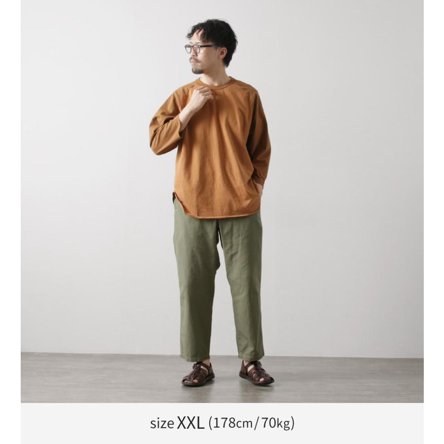 WALLA WALLA SPORT（ワラワラスポーツ） ピグメントダイ 2トーン ベースボール Tシャツ / メンズ 7分袖 カットソー 無地 綿 | WALLA WALLA SPORT | 06