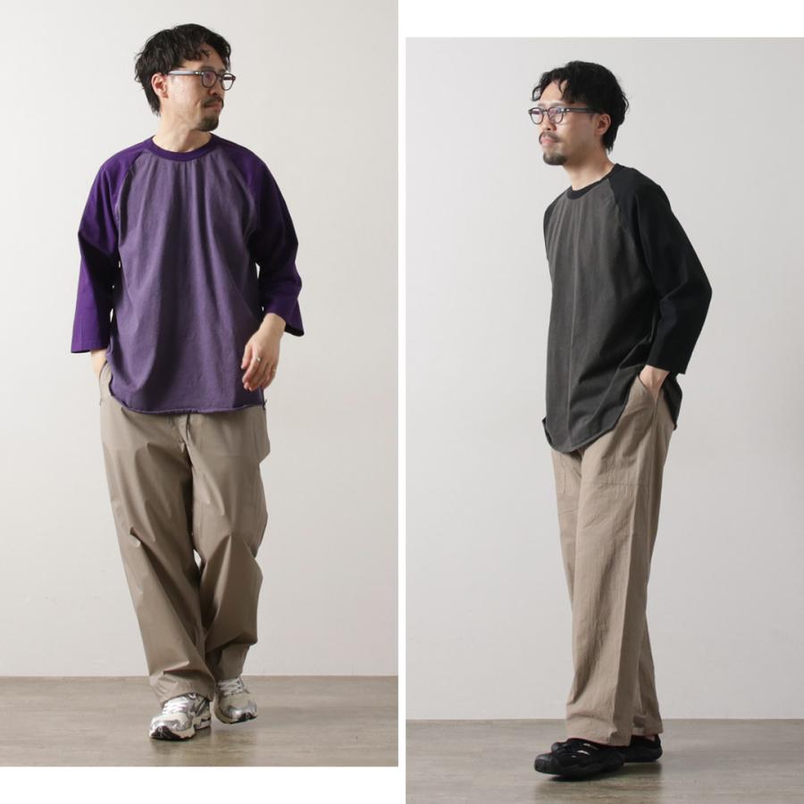 WALLA WALLA SPORT（ワラワラスポーツ） ピグメントダイ 2トーン ベースボール Tシャツ / メンズ 7分袖 カットソー 無地 綿 | WALLA WALLA SPORT | 07