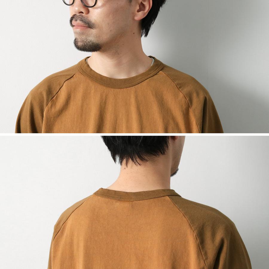 WALLA WALLA SPORT（ワラワラスポーツ） ピグメントダイ 2トーン ベースボール Tシャツ / メンズ 7分袖 カットソー 無地 綿 | WALLA WALLA SPORT | 09