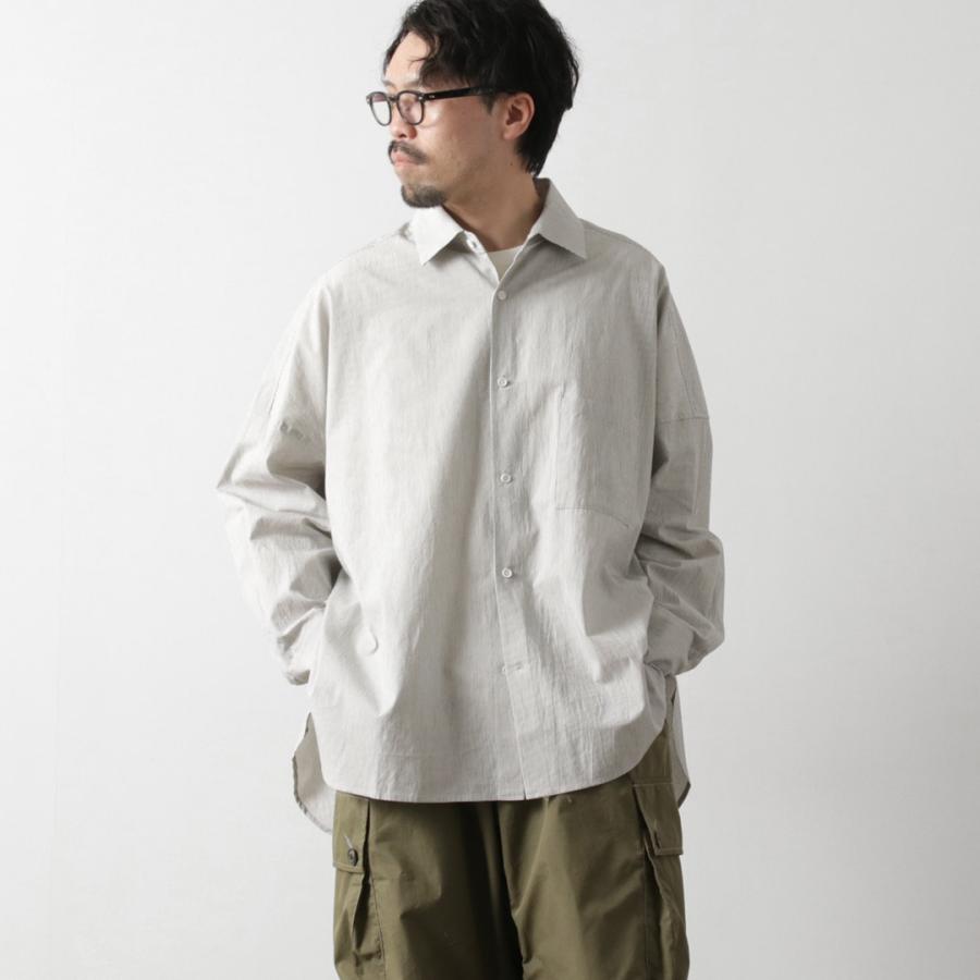 BASISBROEK（バージスブルック） ヴァケン ロングスリーブシャツ / ストライプ メンズ コットンリネン ビッグシルエット | BASISBROEK | 12