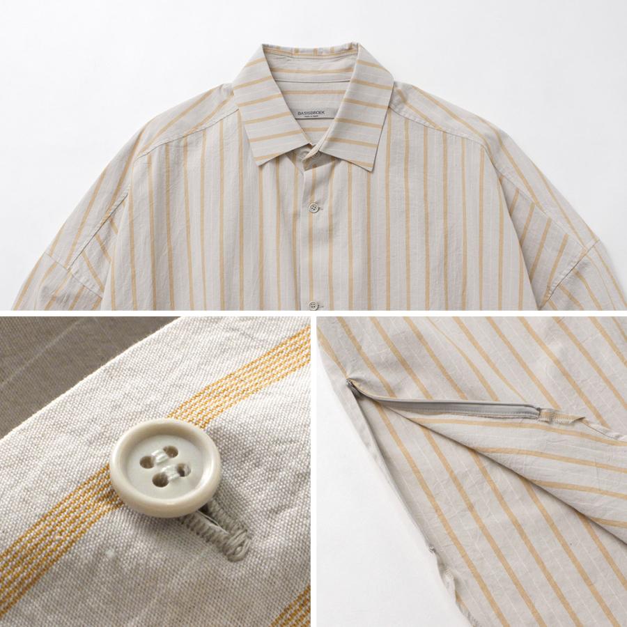 BASISBROEK（バージスブルック） ヴァケン ロングスリーブシャツ / ストライプ メンズ コットンリネン ビッグシルエット | BASISBROEK | 17