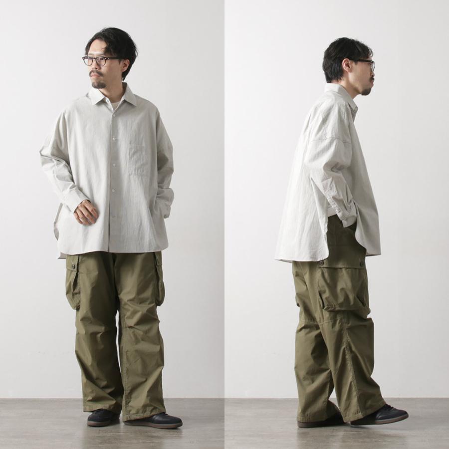 BASISBROEK（バージスブルック） ヴァケン ロングスリーブシャツ / ストライプ メンズ コットンリネン ビッグシルエット | BASISBROEK | 06