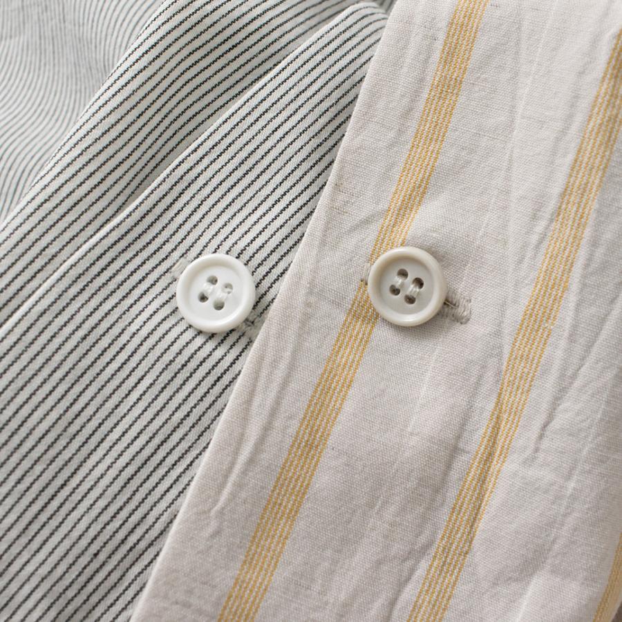 BASISBROEK（バージスブルック） ヴァケン ロングスリーブシャツ / ストライプ メンズ コットンリネン ビッグシルエット | BASISBROEK | 09