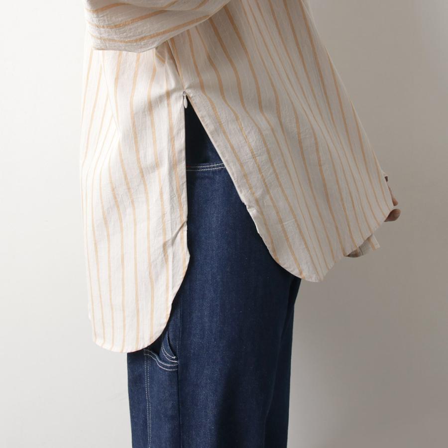 BASISBROEK（バージスブルック） ヴァケン ロングスリーブシャツ / ストライプ メンズ コットンリネン ビッグシルエット | BASISBROEK | 11