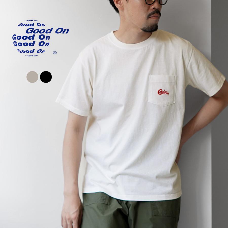 GOOD ON（グッドオン） グッドオン Cロゴ刺繍 Tシャツ / メンズ ポケT 半袖 プリント 日本製 GOOD ON C-LOGO EMB S/S TEE | GOOD ON