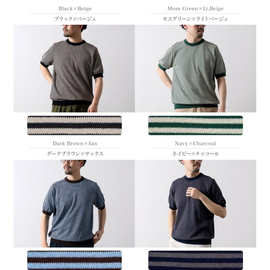 【美品】リナシェンテ　半袖ニット　メンズ RINASCENTE（リナシェンテ） ハイブリッド ニットTシャツ / 半袖