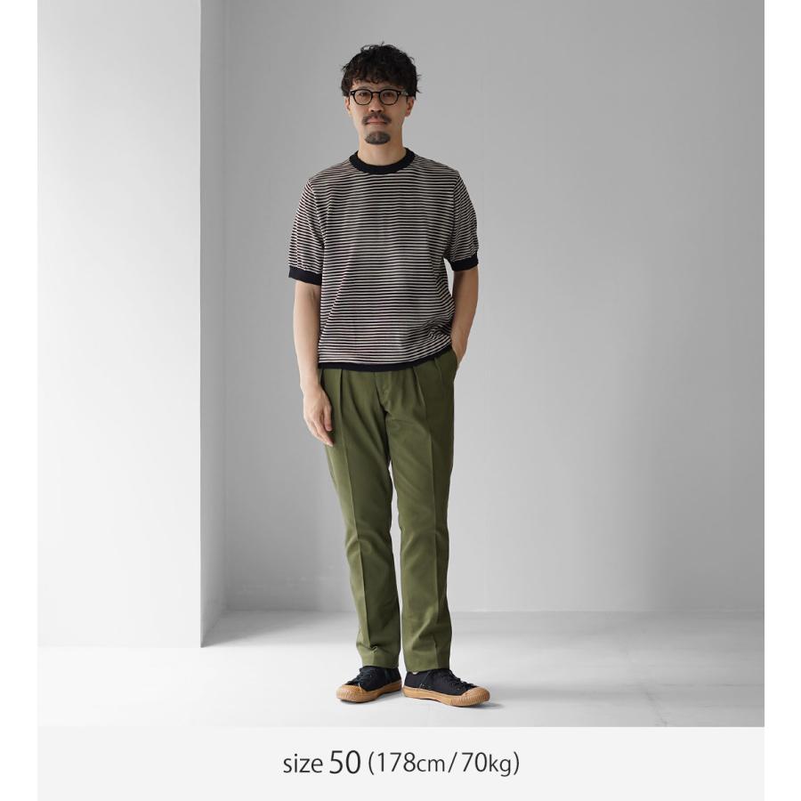 RINASCENTE（リナシェンテ） ハイブリッド ボーダー ニットTシャツ / 半袖 メンズ サマーニット 日本製 無地 | Rinascente | 08