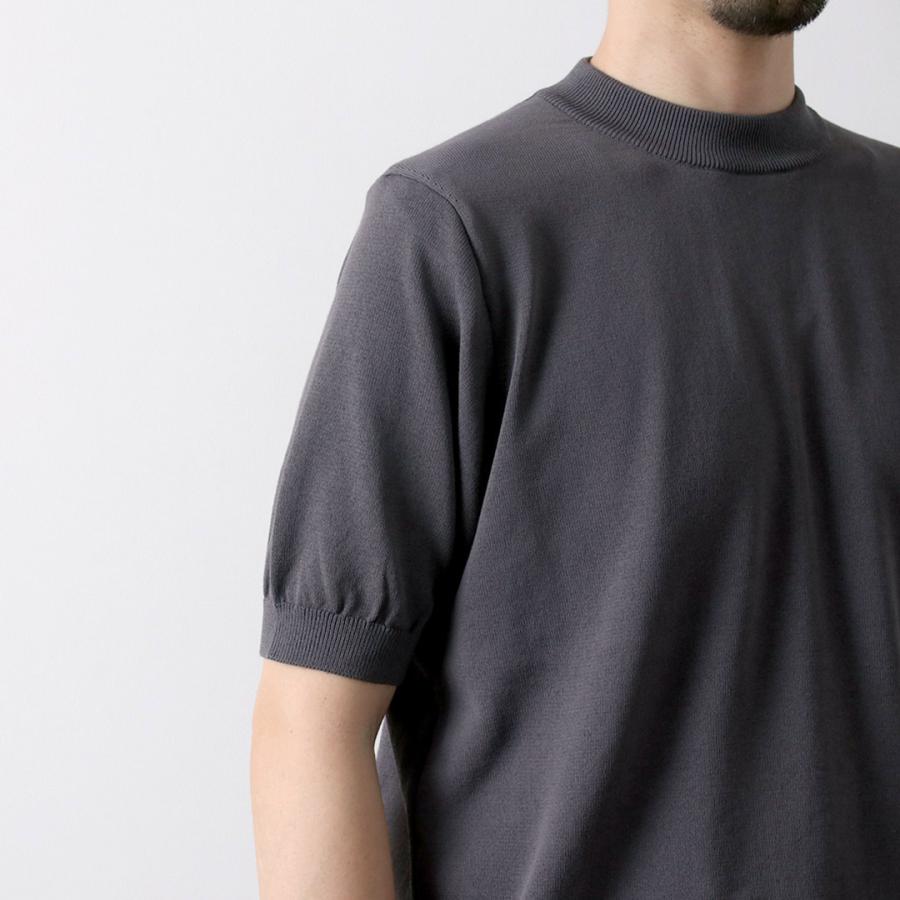 RINASCENTE（リナシェンテ） ハイブリッド ウォッシャブル 沼ネック ニットTシャツ 日本製 / メンズ サマーニット 半袖 無地 | Rinascente | 20