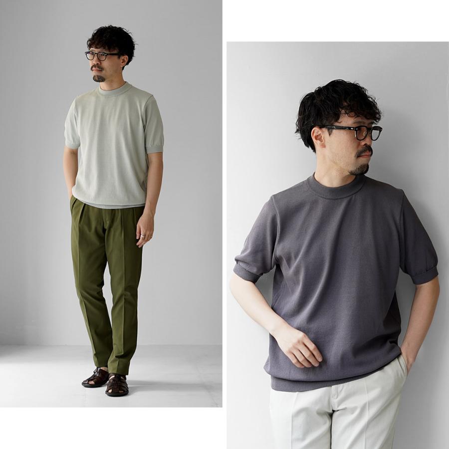 RINASCENTE（リナシェンテ） ハイブリッド ニットTシャツ / 半袖 メンズ サマーニット 日本製 無地 | Rinascente | 18