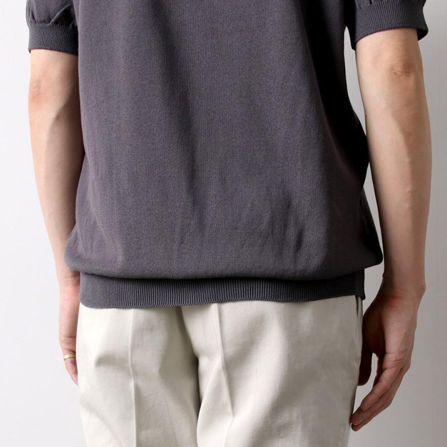 RINASCENTE（リナシェンテ） ハイブリッド ウォッシャブル 沼ネック ニットTシャツ 日本製 / メンズ サマーニット 半袖 無地 | Rinascente | 21