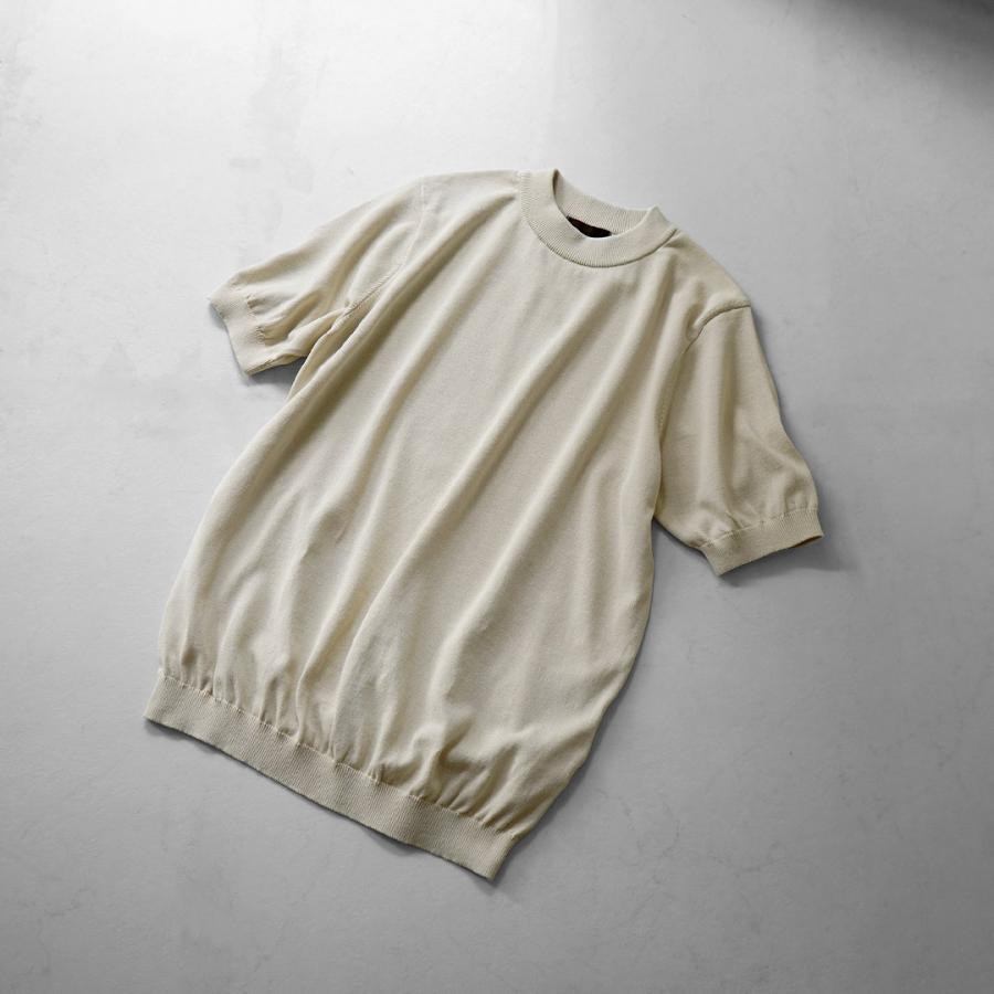RINASCENTE（リナシェンテ） ハイブリッド ウォッシャブル 沼ネック ニットTシャツ 日本製 / メンズ サマーニット 半袖 無地 | Rinascente | 11