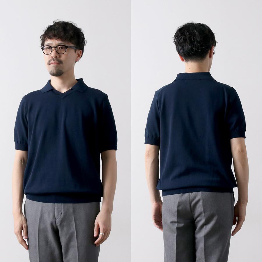 RINASCENTE（リナシェンテ） ハイブリッド ニット スキッパーポロ 日本製 / 半袖 メンズ サマーニット 無地 | Rinascente | 18