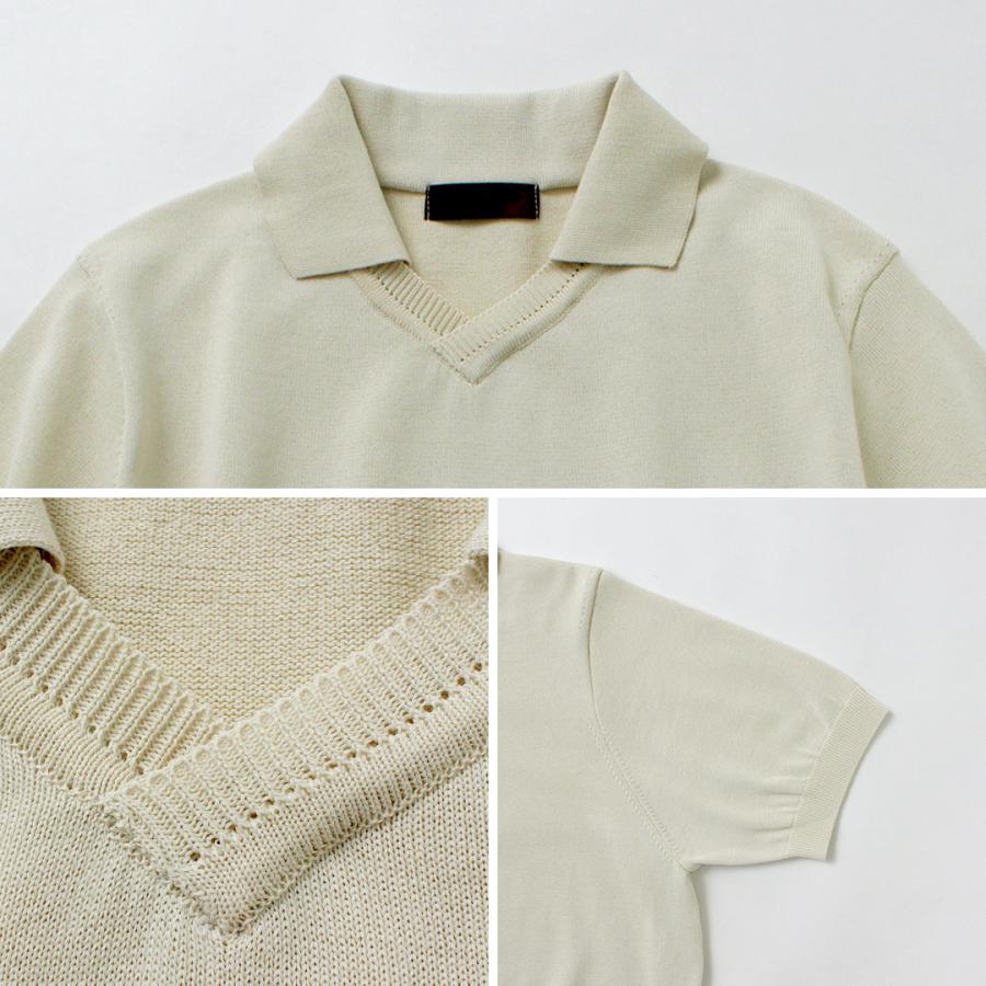 RINASCENTE（リナシェンテ） ハイブリッド ニット スキッパーポロ 日本製 / 半袖 メンズ サマーニット 無地 | Rinascente | 20