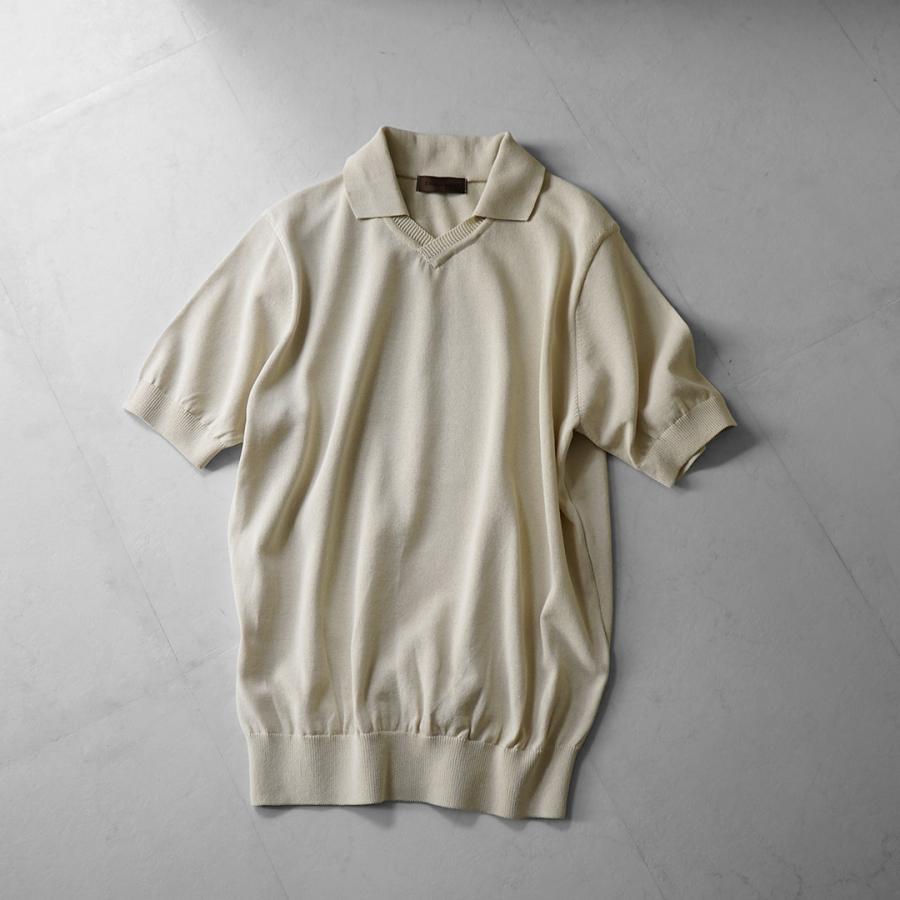RINASCENTE（リナシェンテ） ハイブリッド ニット スキッパーポロ 日本製 / 半袖 メンズ サマーニット 無地 | Rinascente | 08