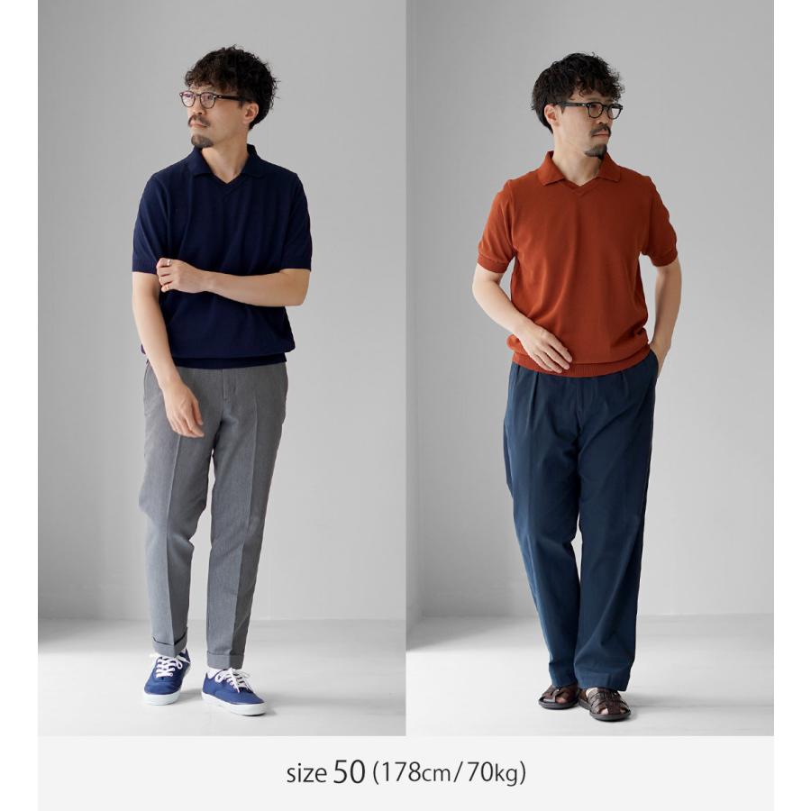 RINASCENTE（リナシェンテ） ハイブリッド ニット スキッパーポロ 日本製 / 半袖 メンズ サマーニット 無地 | Rinascente | 10