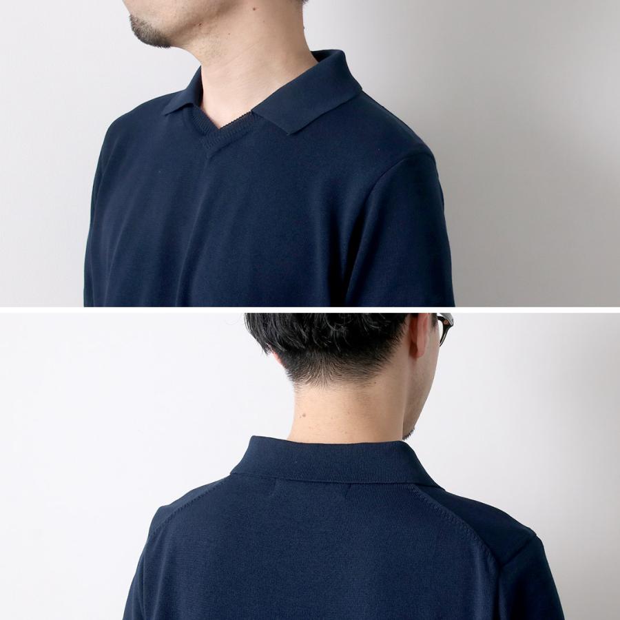 RINASCENTE（リナシェンテ） ハイブリッド ニット スキッパーポロ 日本製 / 半袖 メンズ サマーニット 無地 | Rinascente | 14