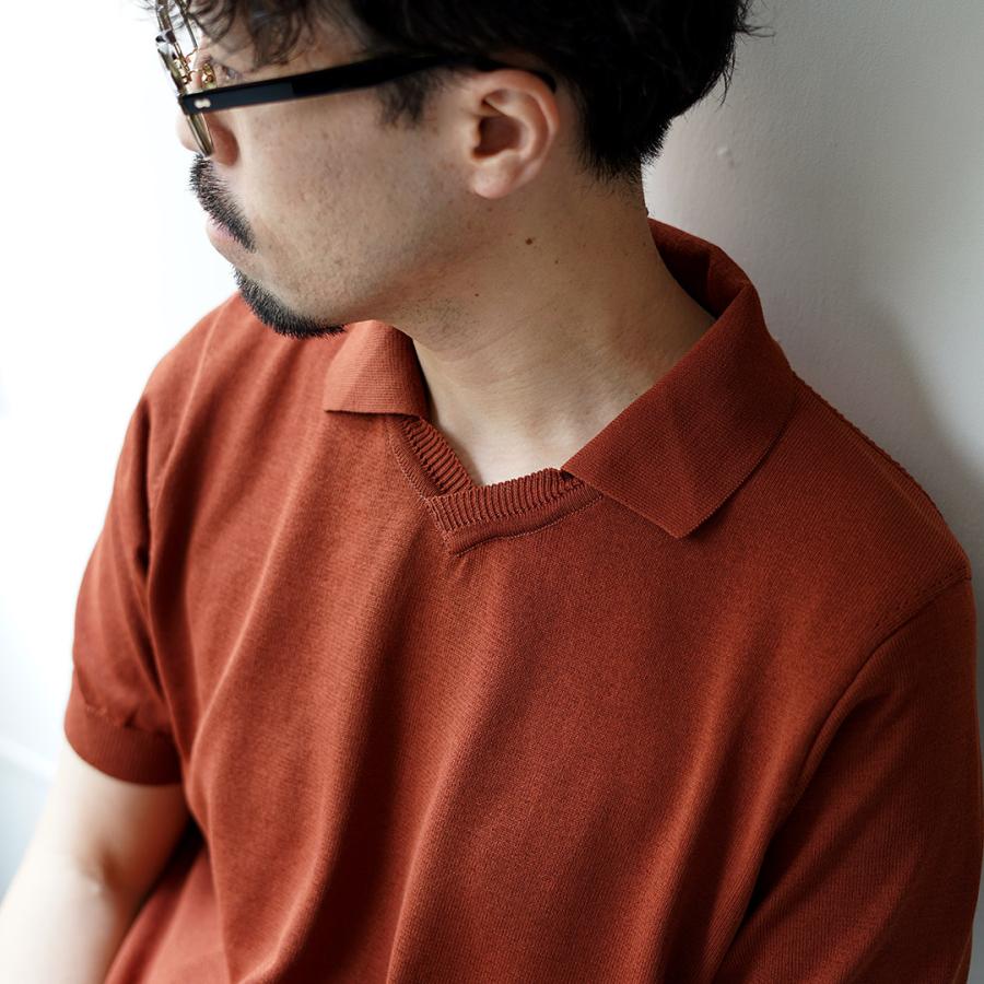 RINASCENTE（リナシェンテ） ハイブリッド ニット スキッパーポロ 日本製 / 半袖 メンズ サマーニット 無地 | Rinascente | 15