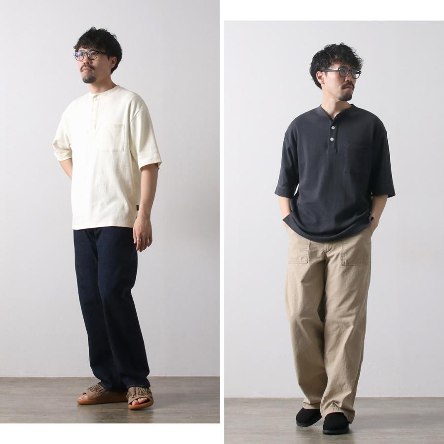 GOHEMP（ゴーヘンプ） マルチリブ ヘンリーネック ポケットTシャツ / メンズ 半袖 オーガニックコットン HENLEY POKET TEE | GOHEMP | 13