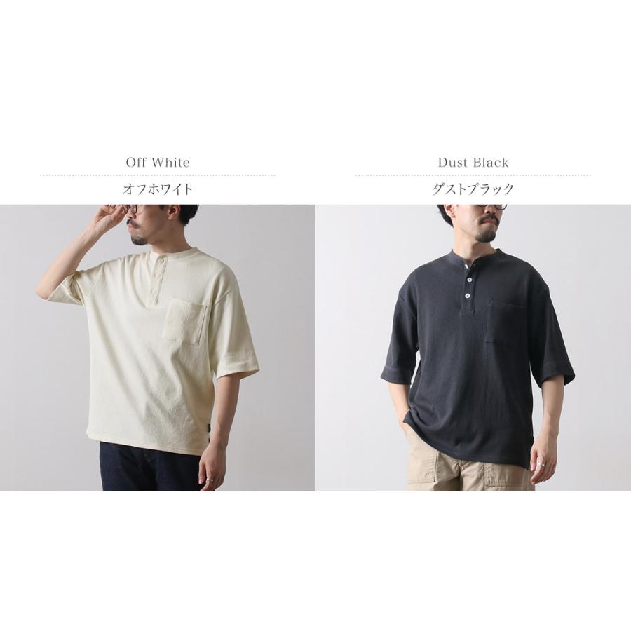 GOHEMP（ゴーヘンプ） マルチリブ ヘンリーネック ポケットTシャツ / メンズ 半袖 オーガニックコットン HENLEY POKET TEE | GOHEMP | 03