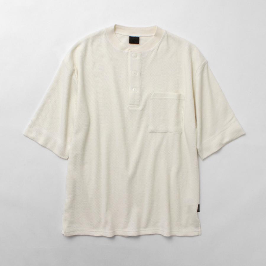 GOHEMP（ゴーヘンプ） マルチリブ ヘンリーネック ポケットTシャツ / メンズ 半袖 オーガニックコットン HENLEY POKET TEE | GOHEMP | 04