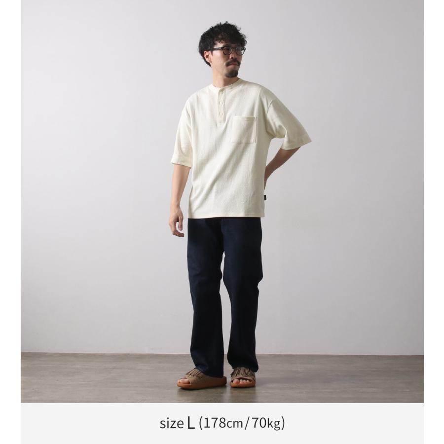 GOHEMP（ゴーヘンプ） マルチリブ ヘンリーネック ポケットTシャツ / メンズ 半袖 オーガニックコットン HENLEY POKET TEE | GOHEMP | 05