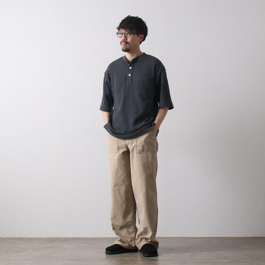 GOHEMP（ゴーヘンプ） マルチリブ ヘンリーネック ポケットTシャツ / メンズ 半袖 オーガニックコットン HENLEY POKET TEE | GOHEMP | 06