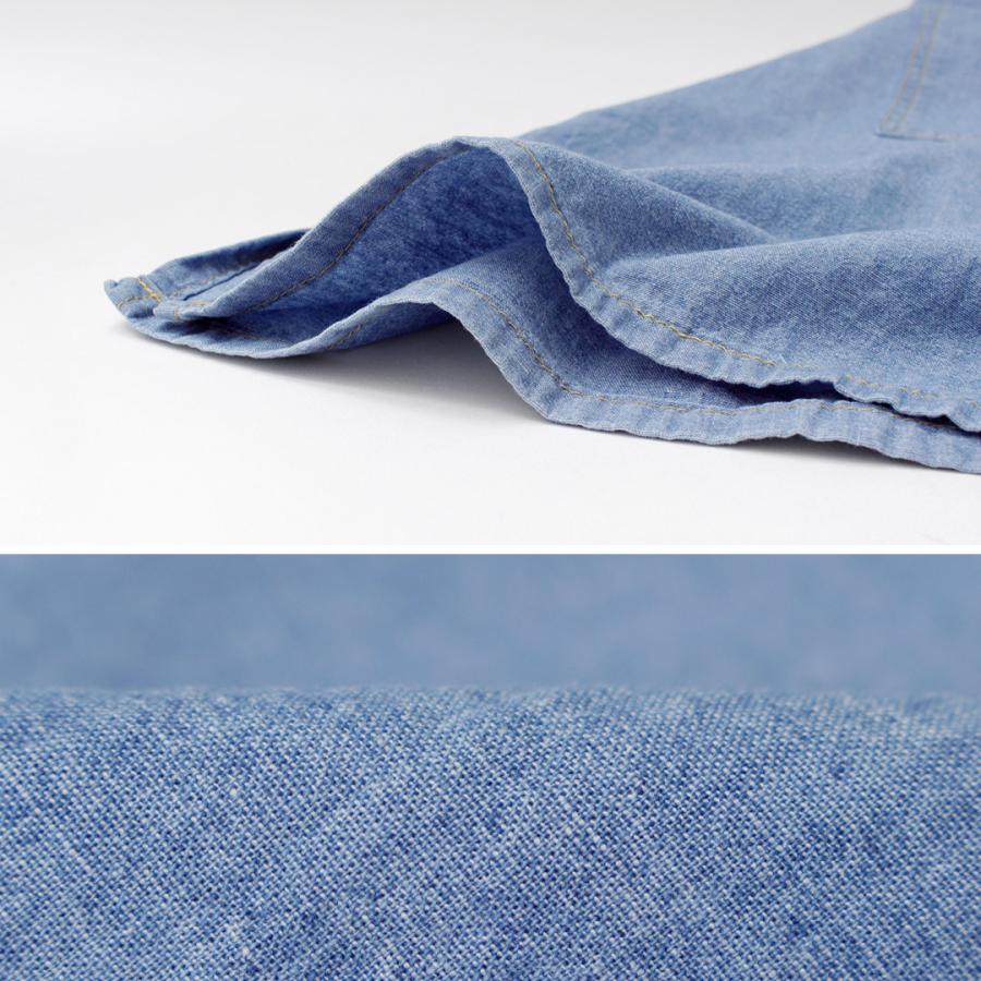 GOHEMP（ゴーヘンプ） ヘンプコットンシャンブレー ワーク ノーカラーシャツ / メンズ 半袖 バンドカラー | GOHEMP | 05