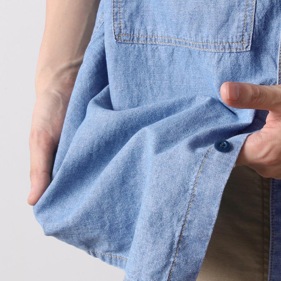 GOHEMP（ゴーヘンプ） ヘンプコットンシャンブレー ワーク ノーカラーシャツ / メンズ 半袖 バンドカラー | GOHEMP | 06