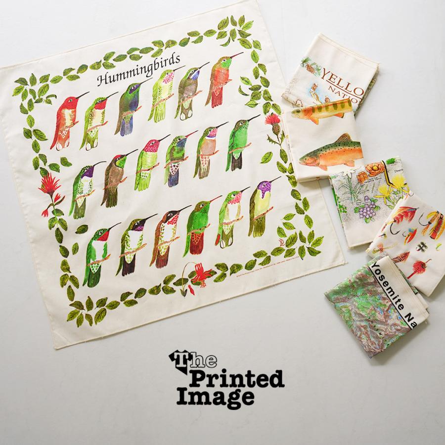 THE PRINTED IMAGE（ザ プリンテッドイメージ） ネイチャープリントバンダナ / ハンカチ 大判 54cm 55cm コットン 綿100 | The Printed Image